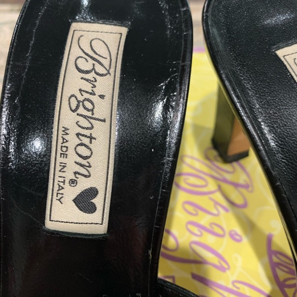 Brighton Roxann Black 3 in heels/sandals sz 9M - Picture 3 of 6